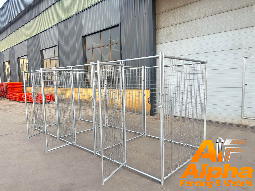 Heavy-Duty Galvanised 3 Bays Dog Enclosure – 4.5m x 1.5m | Adelaide