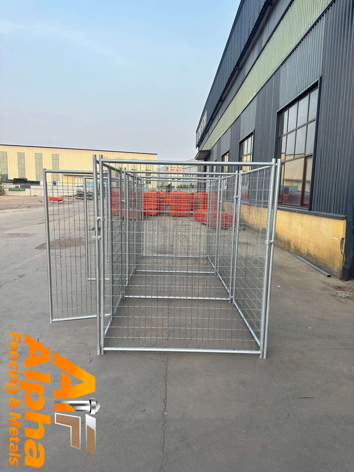 Heavy-Duty Galvanised 3 Bays Dog Enclosure – 4.5m x 1.5m | Adelaide