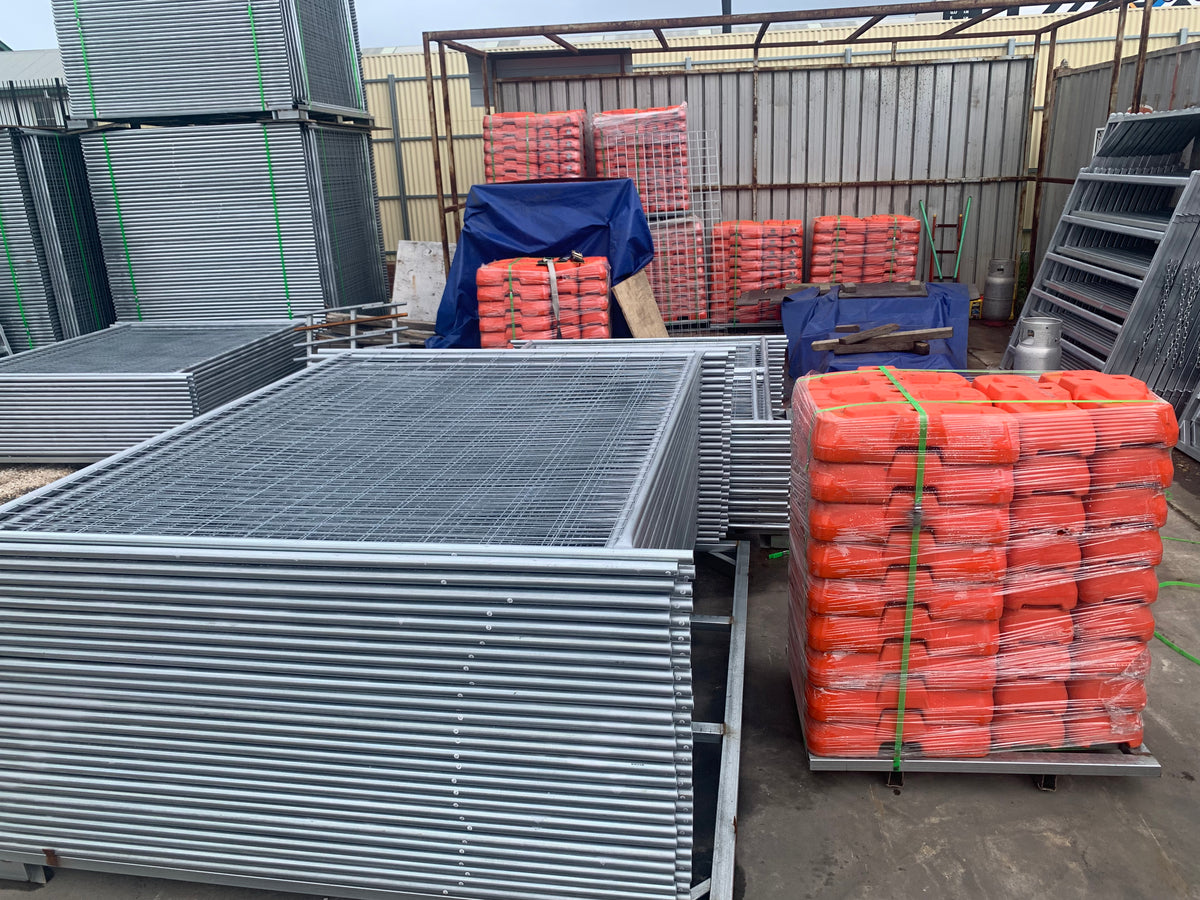 🔥50m Pack Light-Duty Temporary Fence Panels Adelaide – 21 Sets of 2.4m x 2.1m Panels