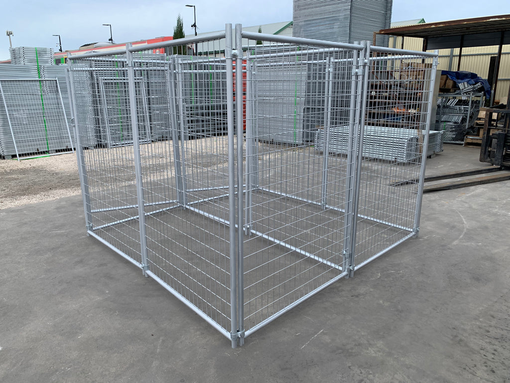 2 Bays Heavy-Duty Galvanised Dog Enclosure – 2.4m x 2.4m – $592 Inc GST