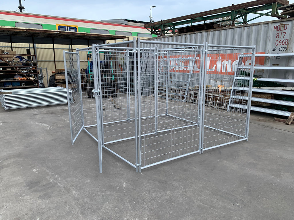 2 Bays Heavy-Duty Galvanised Dog Enclosure – 2.4m x 2.4m – $592 Inc GST