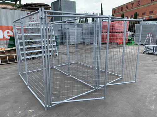 2 Bays Heavy-Duty Galvanised Dog Enclosure – 2.4m x 2.4m – $592 Inc GST