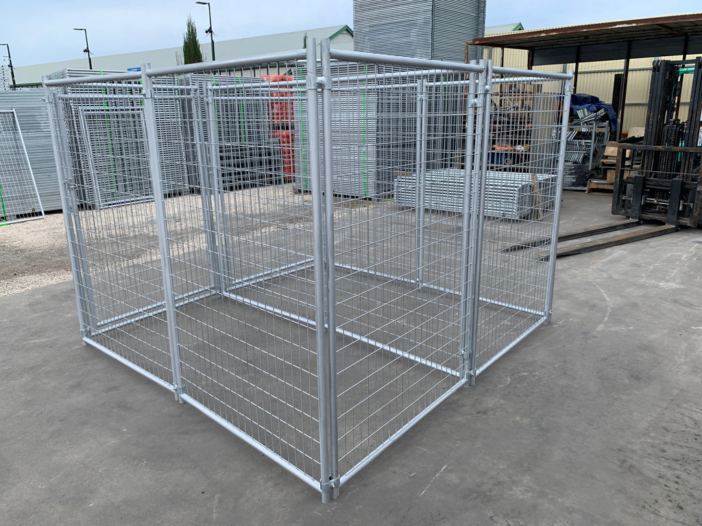 2 Bays Heavy-Duty Galvanised Dog Enclosure – 2.4m x 2.4m – $592 Inc GST