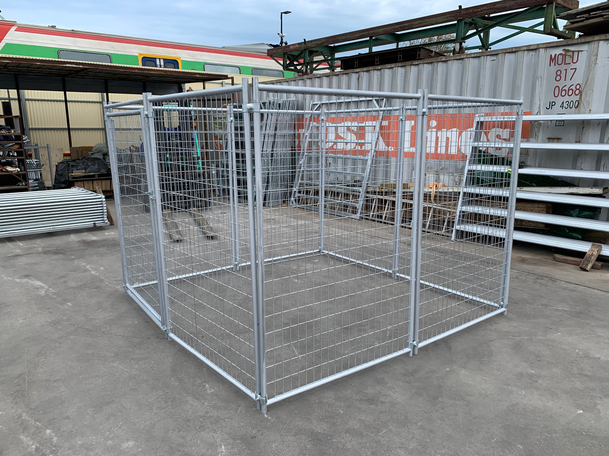 Heavy-Duty Galvanised Dog Enclosure – 2.4m x 2.4m | Adelaide