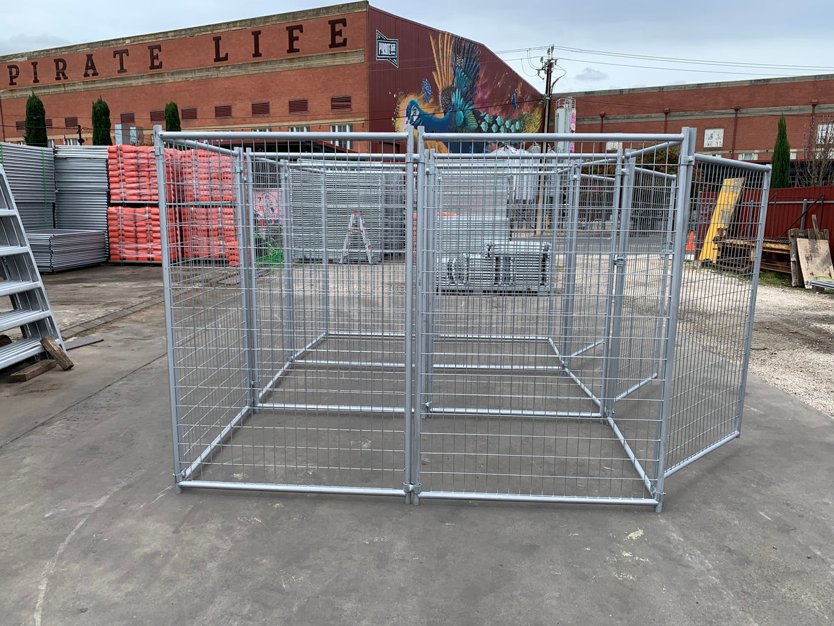 3 Bays Heavy-Duty Galvanised Dog Enclosure – 3.6m x 2.4m | Adelaide