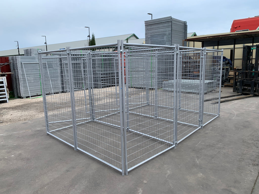 3 Bays Heavy-Duty Galvanised Dog Enclosure – 3.6m x 2.4m | Adelaide
