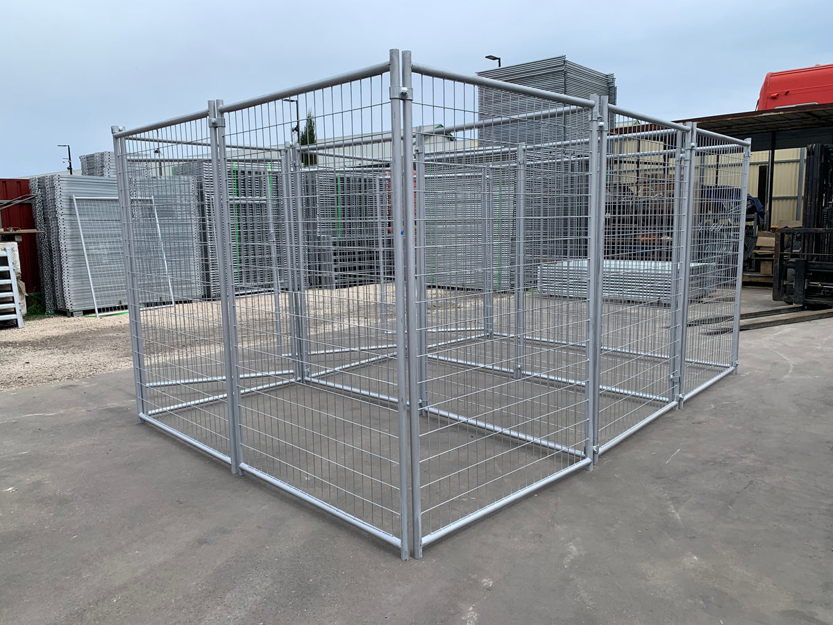 3 Bays Heavy-Duty Galvanised Dog Enclosure – 3.6m x 2.4m | Adelaide