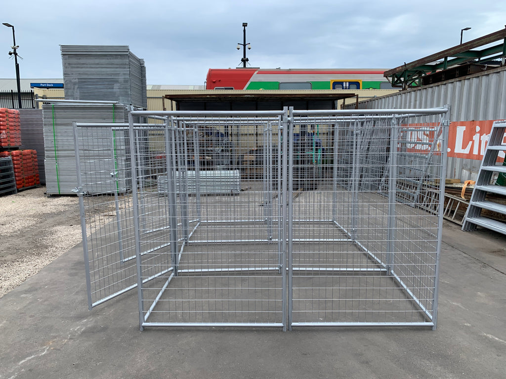 3 Bays Heavy-Duty Galvanised Dog Enclosure – 3.6m x 2.4m | Adelaide