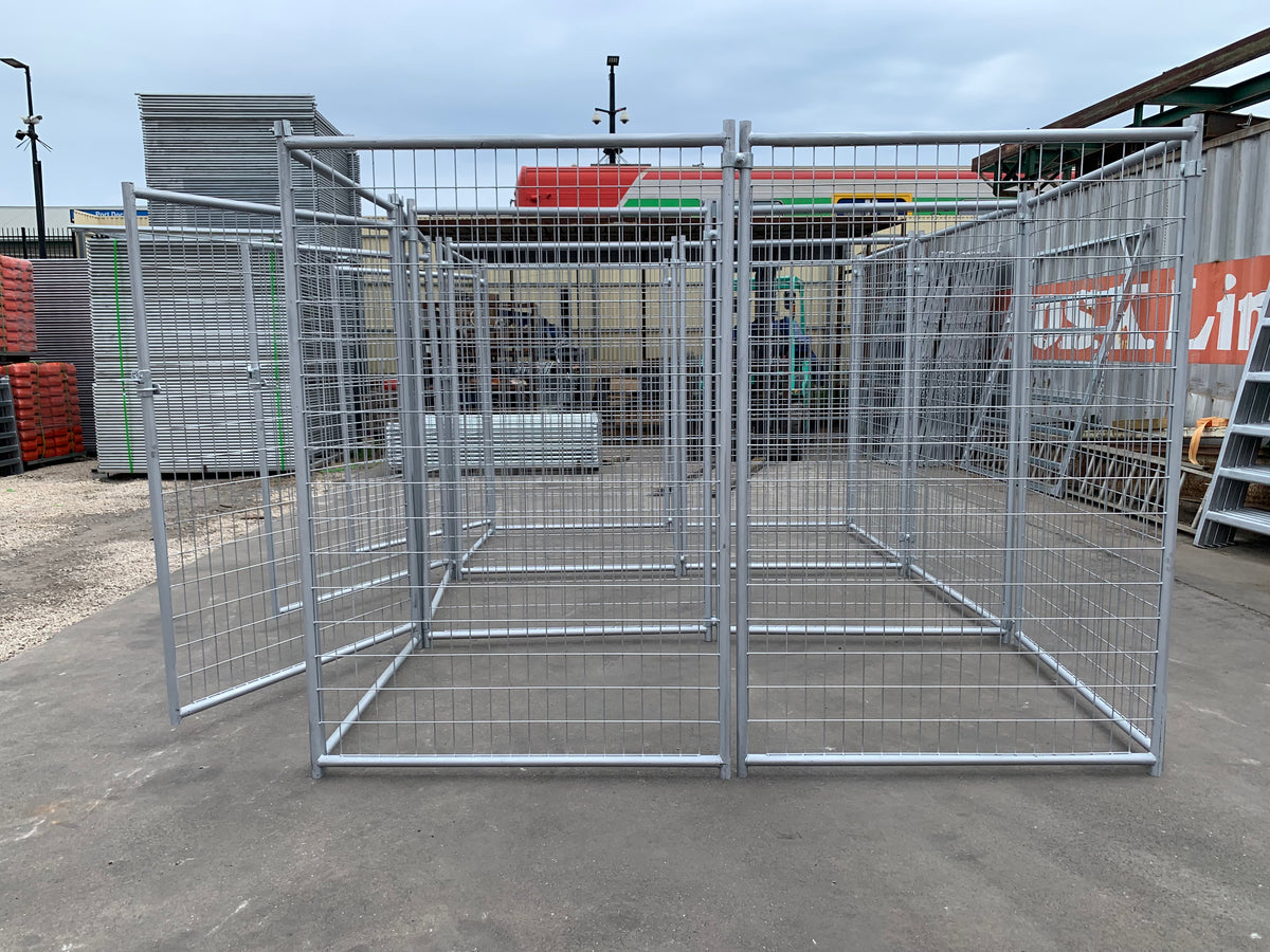 3 Bays Heavy-Duty Galvanised Dog Enclosure – 3.6m x 2.4m | Adelaide