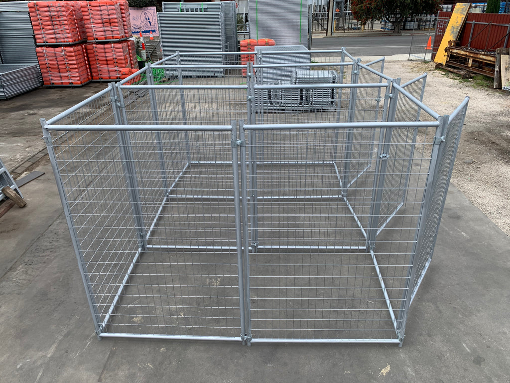 3 Bays Heavy-Duty Galvanised Dog Enclosure – 3.6m x 2.4m | Adelaide