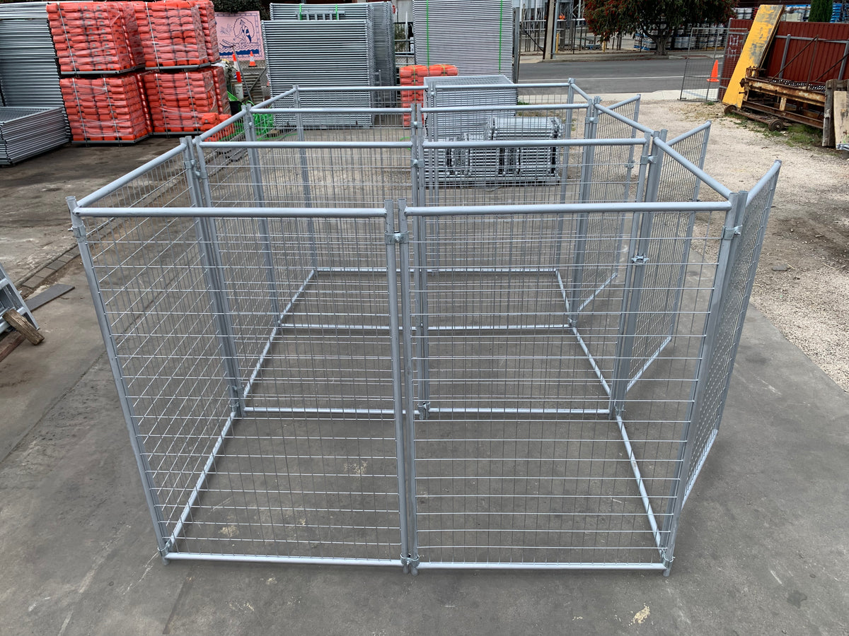 3 Bays Heavy-Duty Galvanised Dog Enclosure – 3.6m x 2.4m | Adelaide