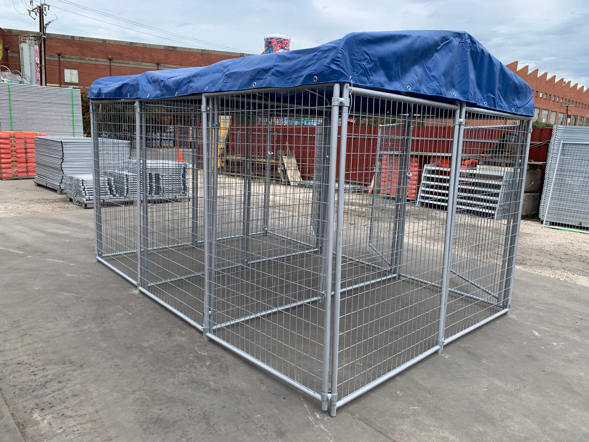 3 Bays Heavy-Duty Galvanised Dog Enclosure – 3.6m x 2.4m Fully Roofed | Adelaide