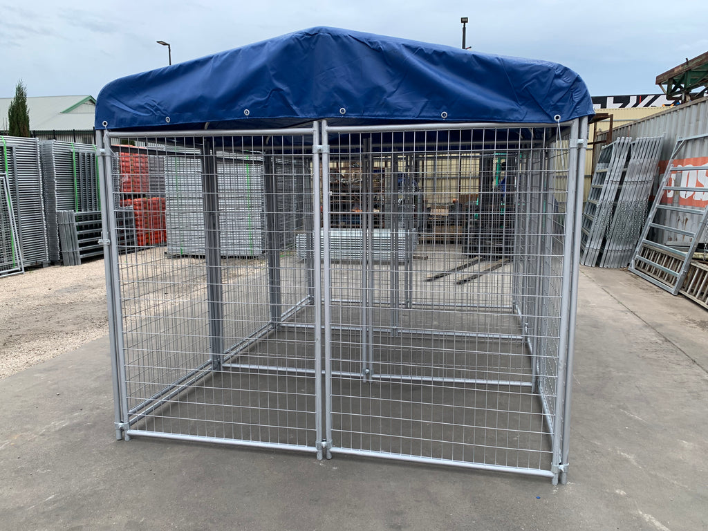 3 Bays Heavy-Duty Galvanised Dog Enclosure – 3.6m x 2.4m Fully Roofed | Adelaide