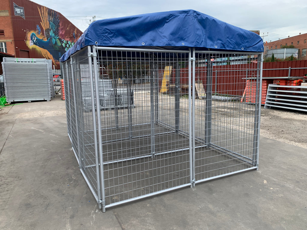3 Bays Heavy-Duty Galvanised Dog Enclosure – 3.6m x 2.4m Fully Roofed | Adelaide