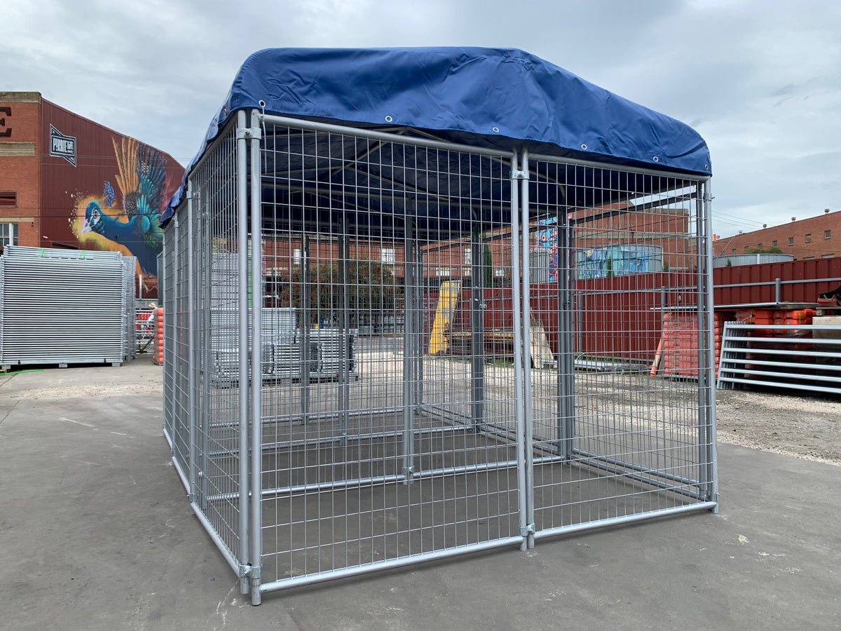 3 Bays Heavy-Duty Galvanised Dog Enclosure – 3.6m x 2.4m Fully Roofed | Adelaide