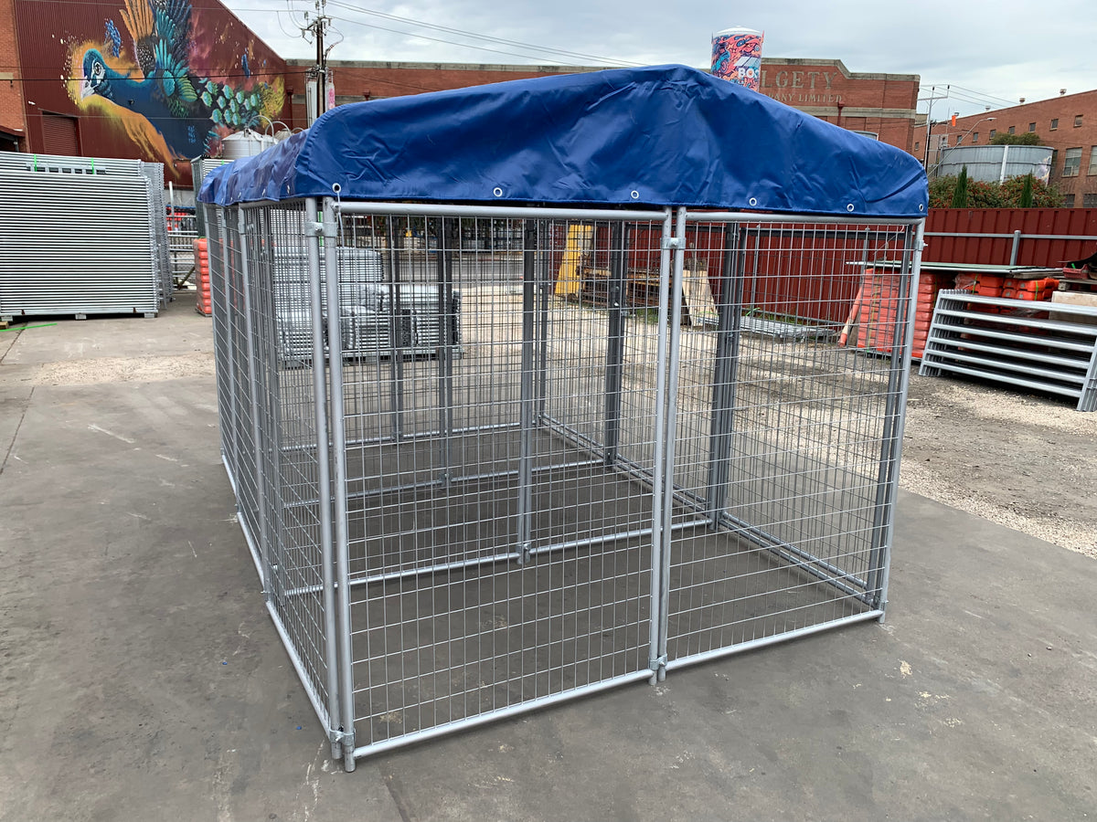 3 Bays Heavy-Duty Galvanised Dog Enclosure – 3.6m x 2.4m Fully Roofed | Adelaide