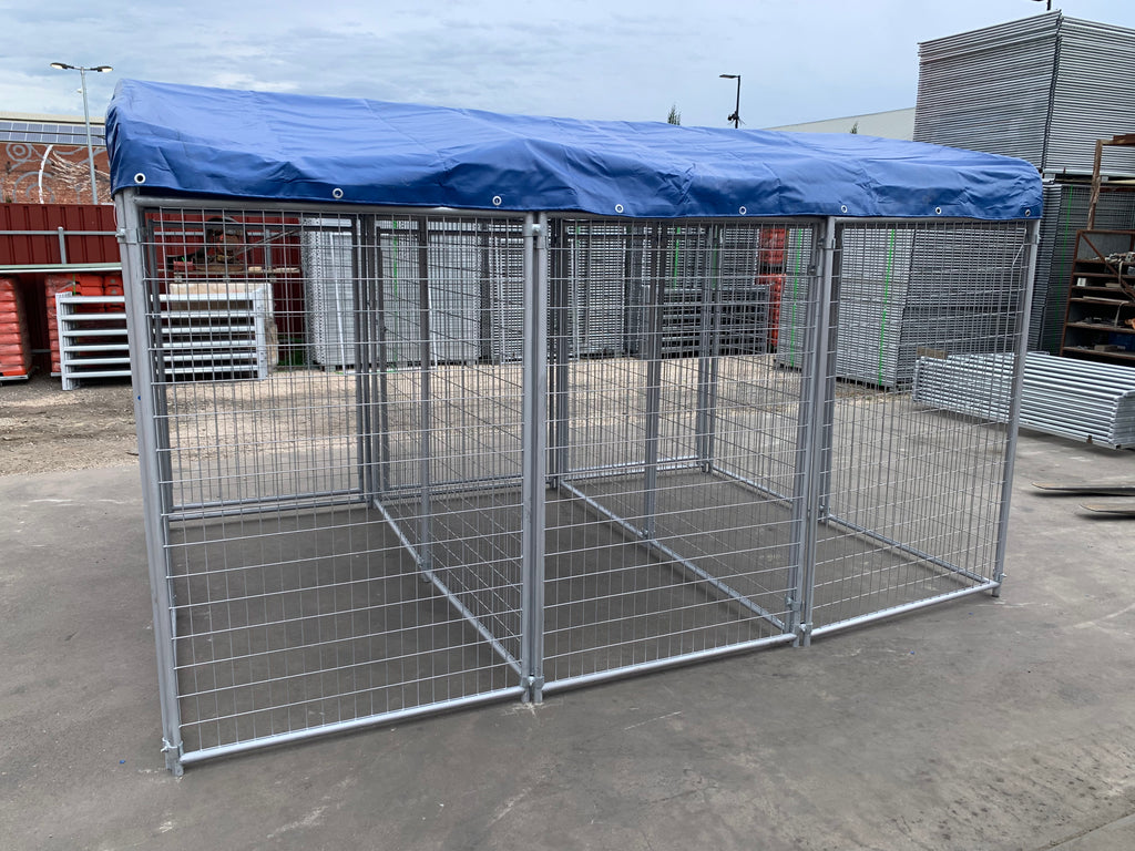 3 Bays Heavy-Duty Galvanised Dog Enclosure – 3.6m x 2.4m Fully Roofed | Adelaide