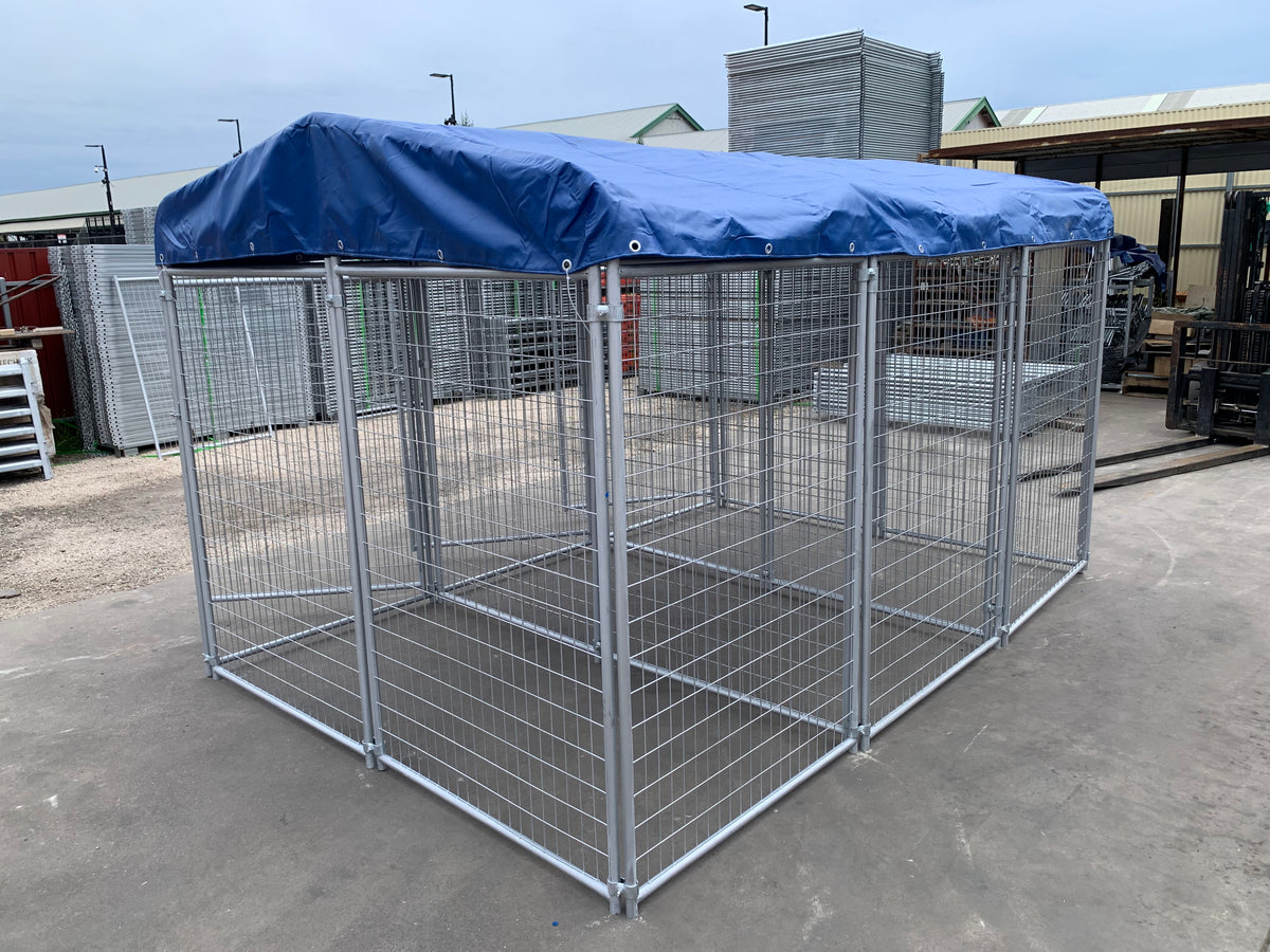 3 Bays Heavy-Duty Galvanised Dog Enclosure – 3.6m x 2.4m Fully Roofed | Adelaide