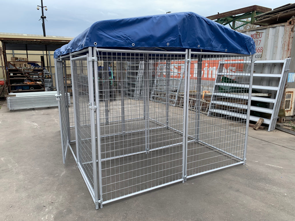 3 Bays Heavy-Duty Galvanised Dog Enclosure – 3.6m x 2.4m Fully Roofed | Adelaide