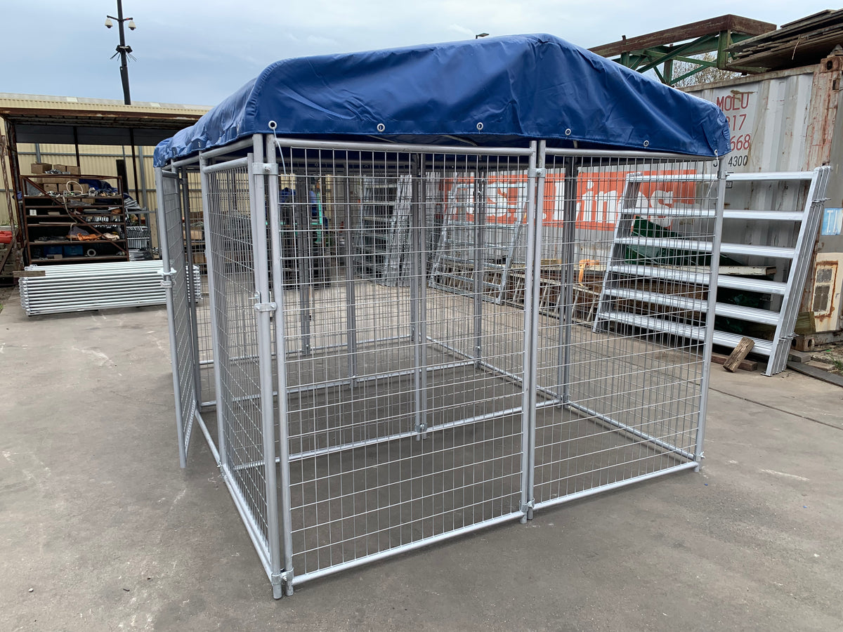 3 Bays Heavy-Duty Galvanised Dog Enclosure – 3.6m x 2.4m Fully Roofed | Adelaide