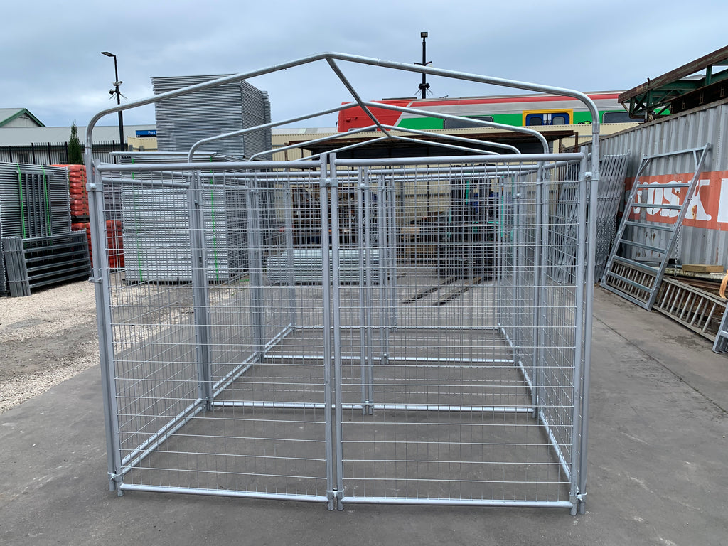 3 Bays Heavy-Duty Galvanised Dog Enclosure – 3.6m x 2.4m With Roof Structure | Adelaide