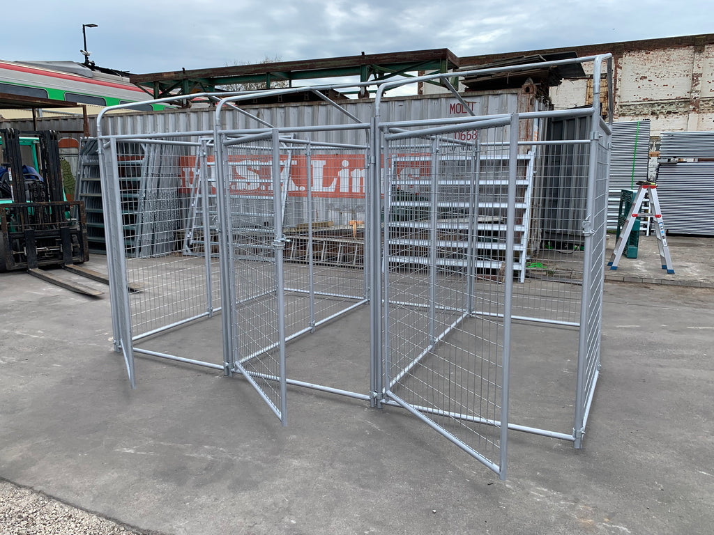 3 Bays Heavy-Duty Galvanised Dog Enclosure – 3.6m x 2.4m With Roof Structure | Adelaide