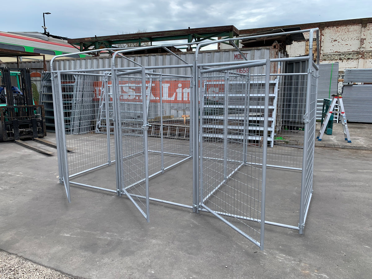 3 Bays Heavy-Duty Galvanised Dog Enclosure – 3.6m x 2.4m With Roof Structure | Adelaide