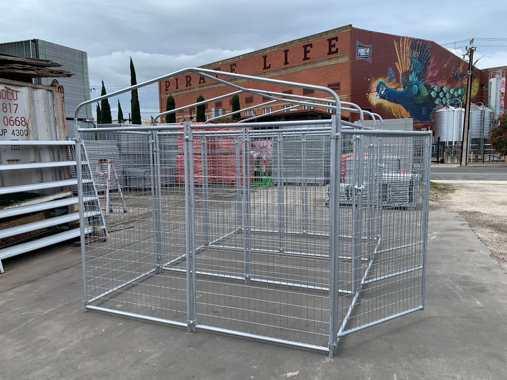 3 Bays Heavy-Duty Galvanised Dog Enclosure – 3.6m x 2.4m With Roof Structure | Adelaide