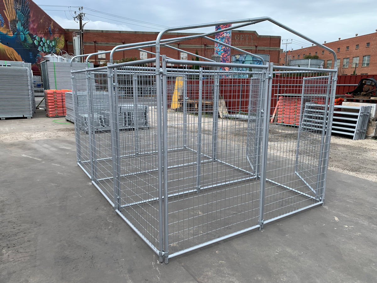 3 Bays Heavy-Duty Galvanised Dog Enclosure – 3.6m x 2.4m With Roof Structure | Adelaide