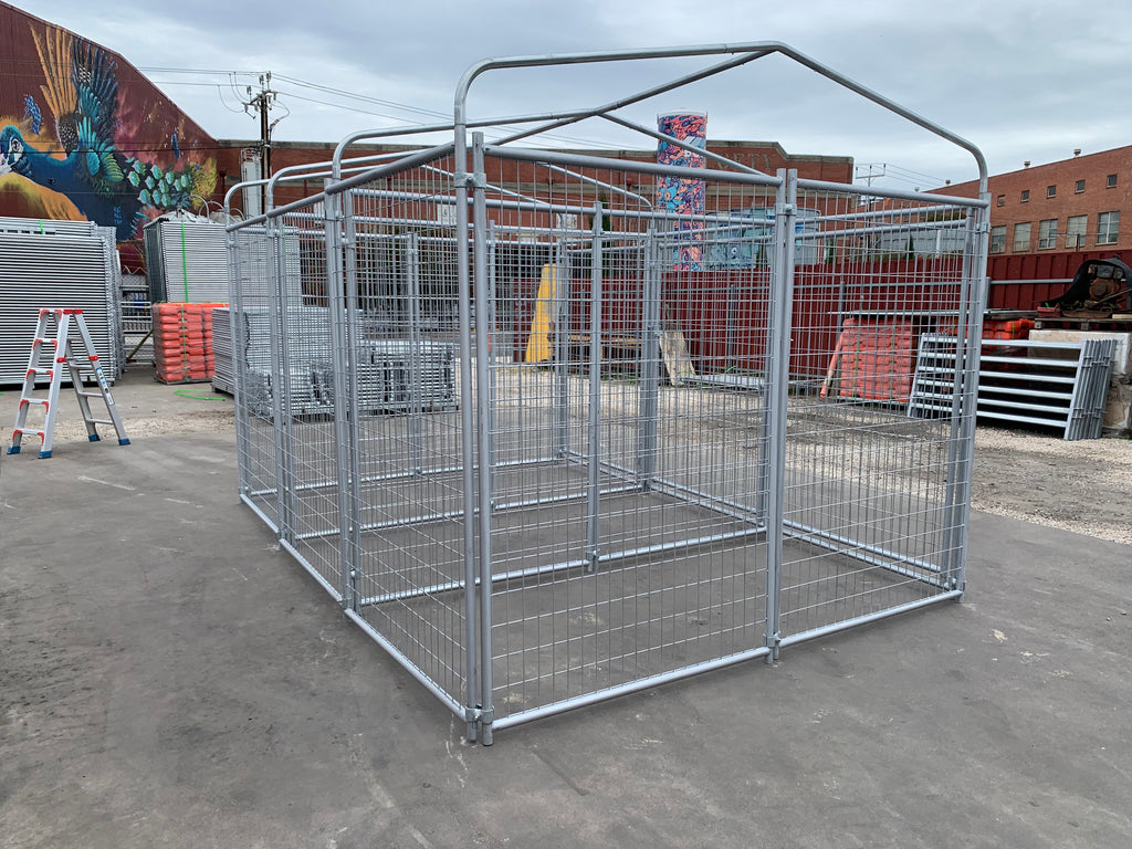 3 Bays Heavy-Duty Galvanised Dog Enclosure – 3.6m x 2.4m With Roof Structure | Adelaide