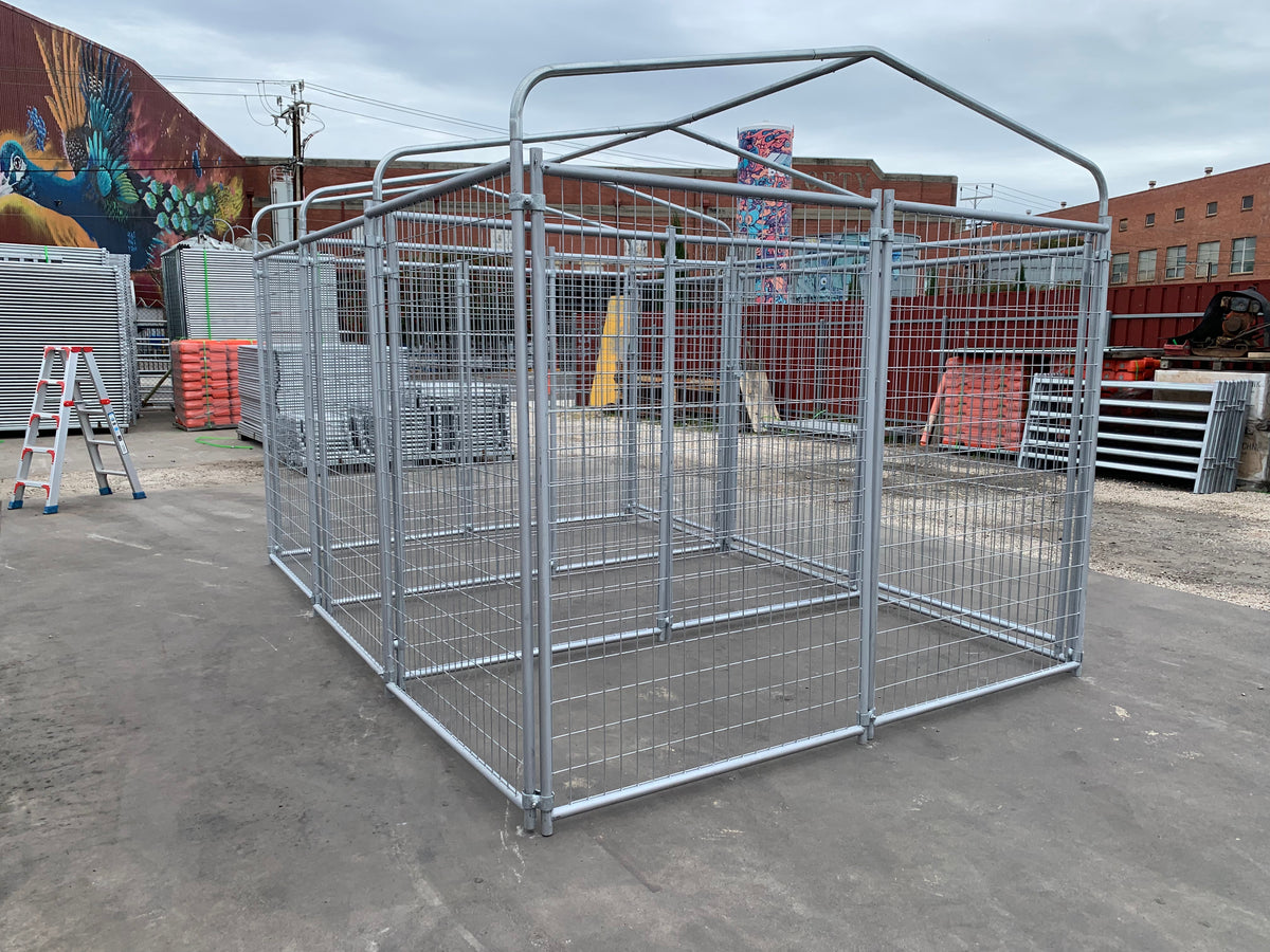 3 Bays Heavy-Duty Galvanised Dog Enclosure – 3.6m x 2.4m With Roof Structure | Adelaide