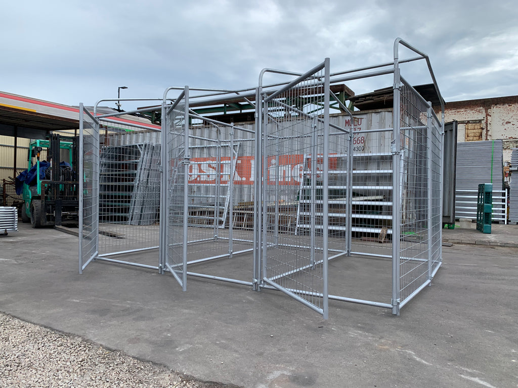 3 Bays Heavy-Duty Galvanised Dog Enclosure – 3.6m x 2.4m With Roof Structure | Adelaide