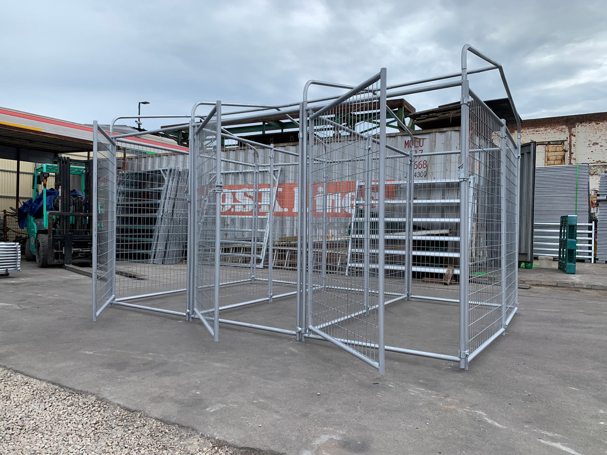 3 Bays Heavy-Duty Galvanised Dog Enclosure – 3.6m x 2.4m With Roof Structure | Adelaide