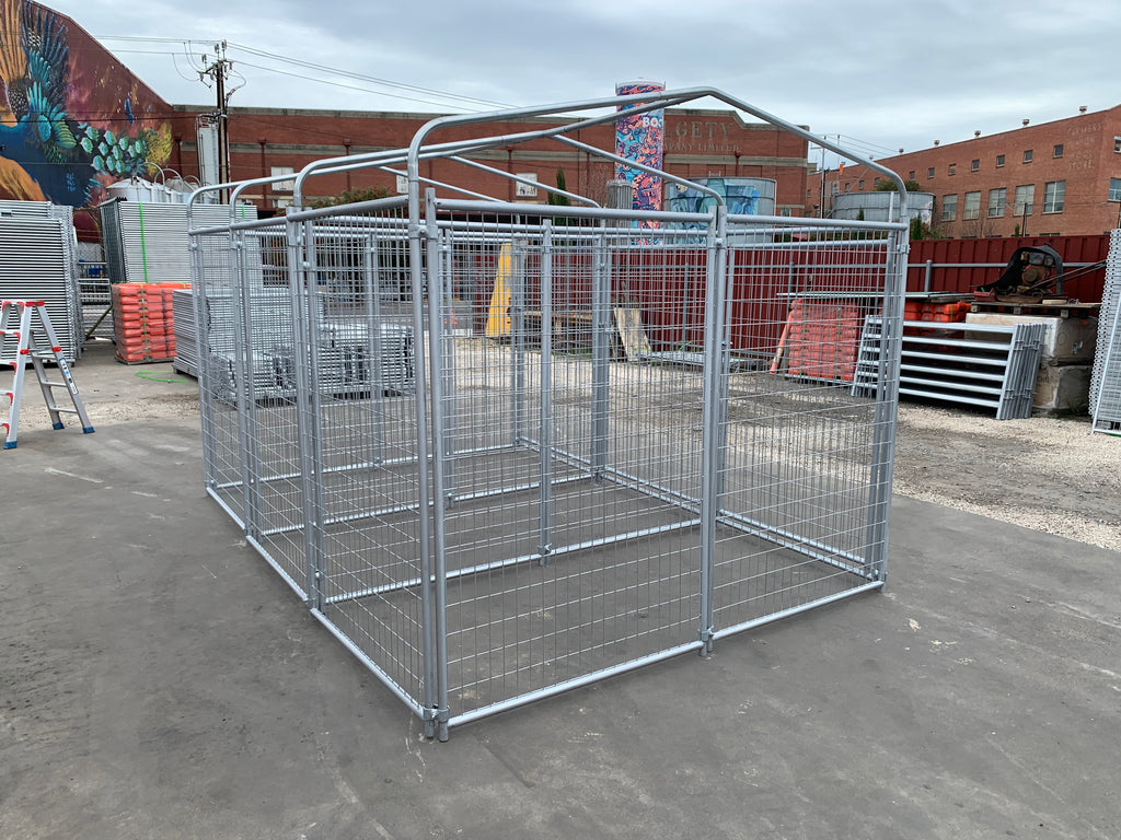 3 Bays Heavy-Duty Galvanised Dog Enclosure – 3.6m x 2.4m With Roof Structure | Adelaide