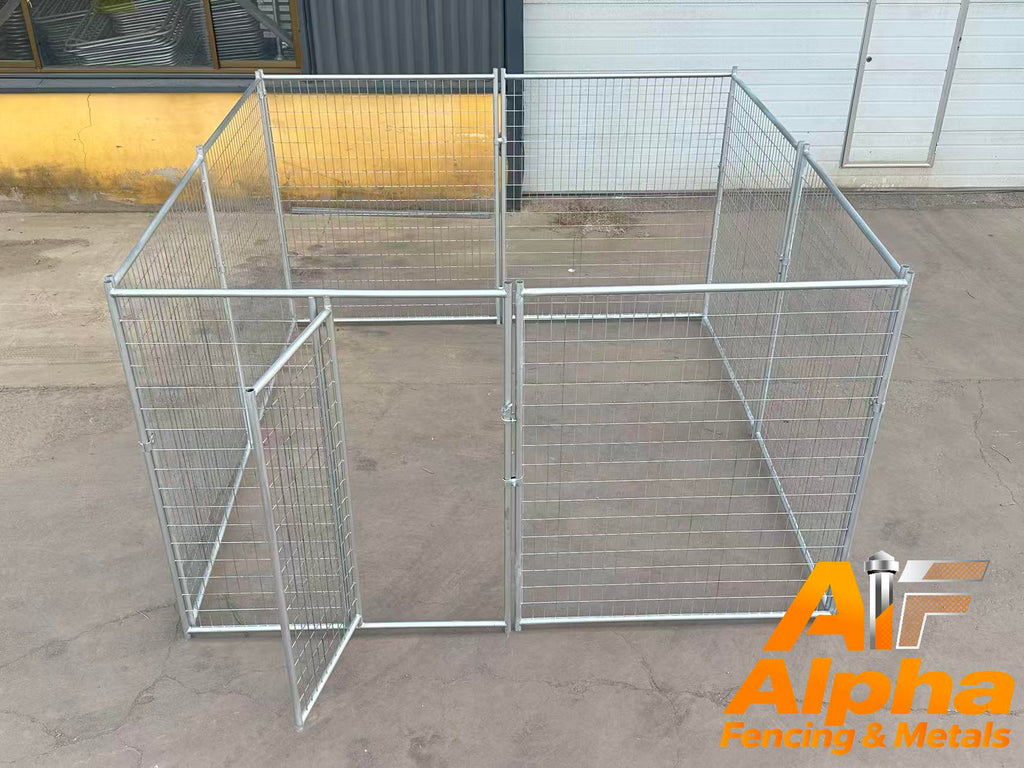 Heavy-Duty Galvanised Dog Enclosure – 3m x 3m | Adelaide