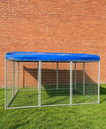 3.6m×2.4m Roofed Heavy‐Duty Galvanised Dog Enclosure