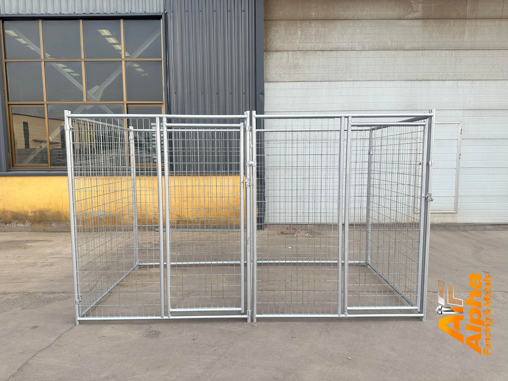 Heavy-Duty Galvanised 2 Bays Dog Enclosure – 3m x 1.5m | Adelaide SA