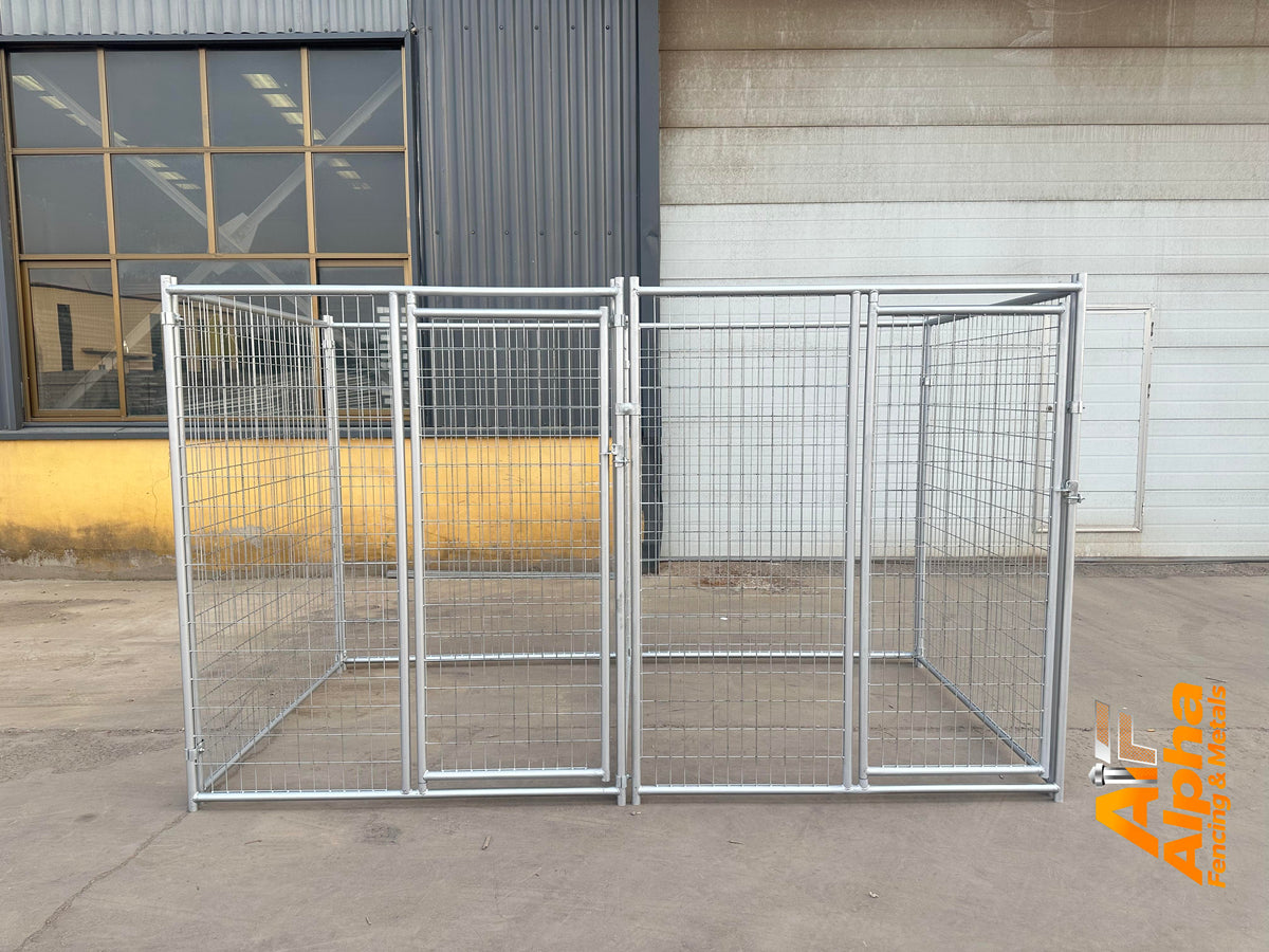 Heavy-Duty Galvanised 2 Bays Dog Enclosure – 3m x 1.5m | Adelaide SA