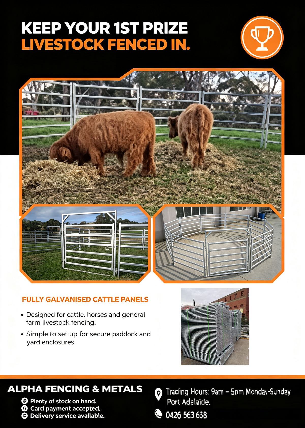 18m Galvanised Cattle/Horse Livestock Round Yard
