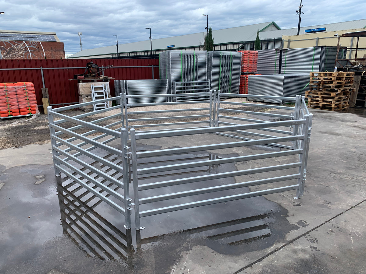 Round Sheep Yard – 5 Panels & 1 Gate | Galvanised Sheep Yard & Sheep Panels Adelaide