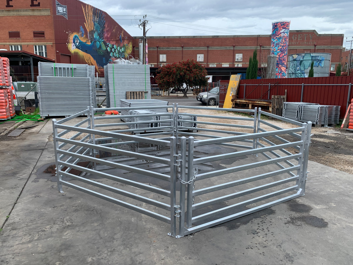 Round Sheep Yard – 5 Panels & 1 Gate | Galvanised Sheep Yard & Sheep Panels Adelaide