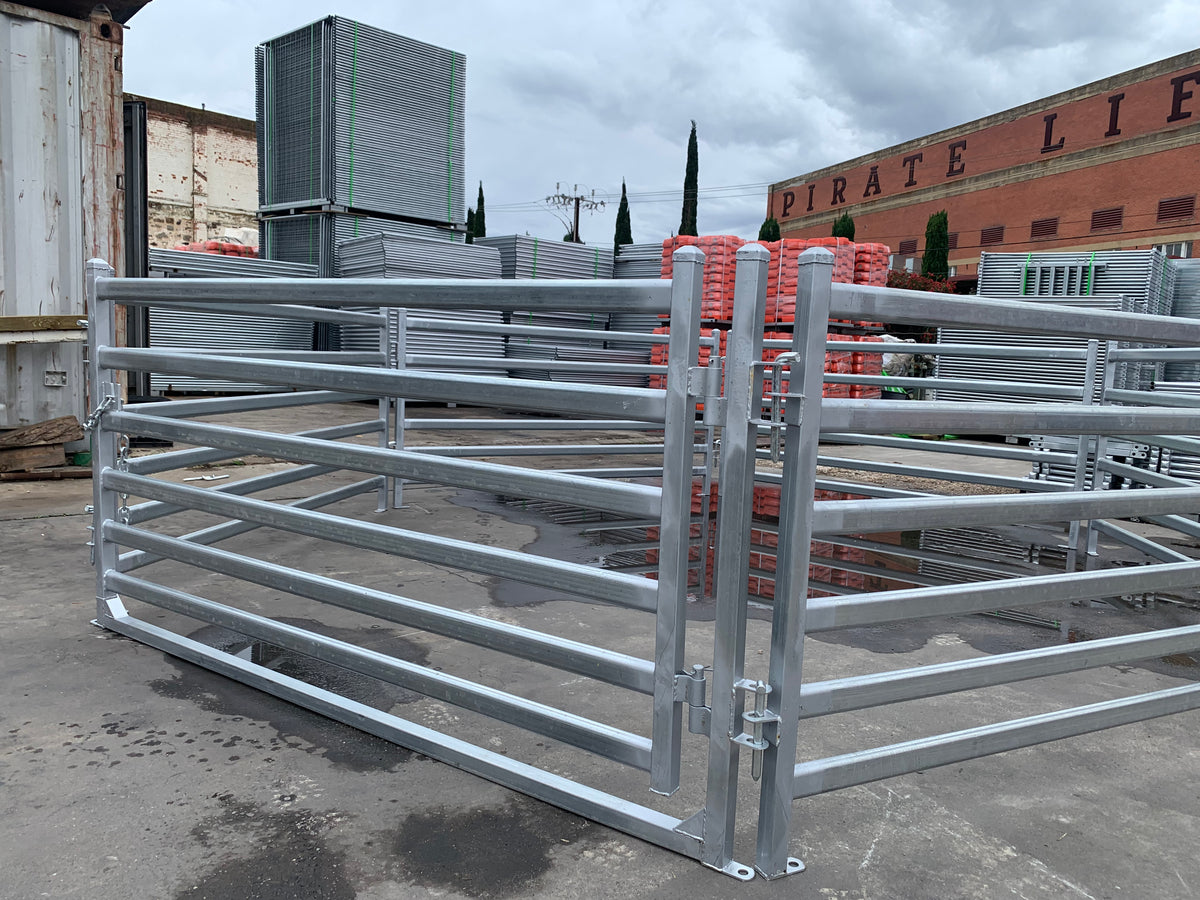 Round Sheep Yard – 5 Panels & 1 Gate | Galvanised Sheep Yard & Sheep Panels Adelaide