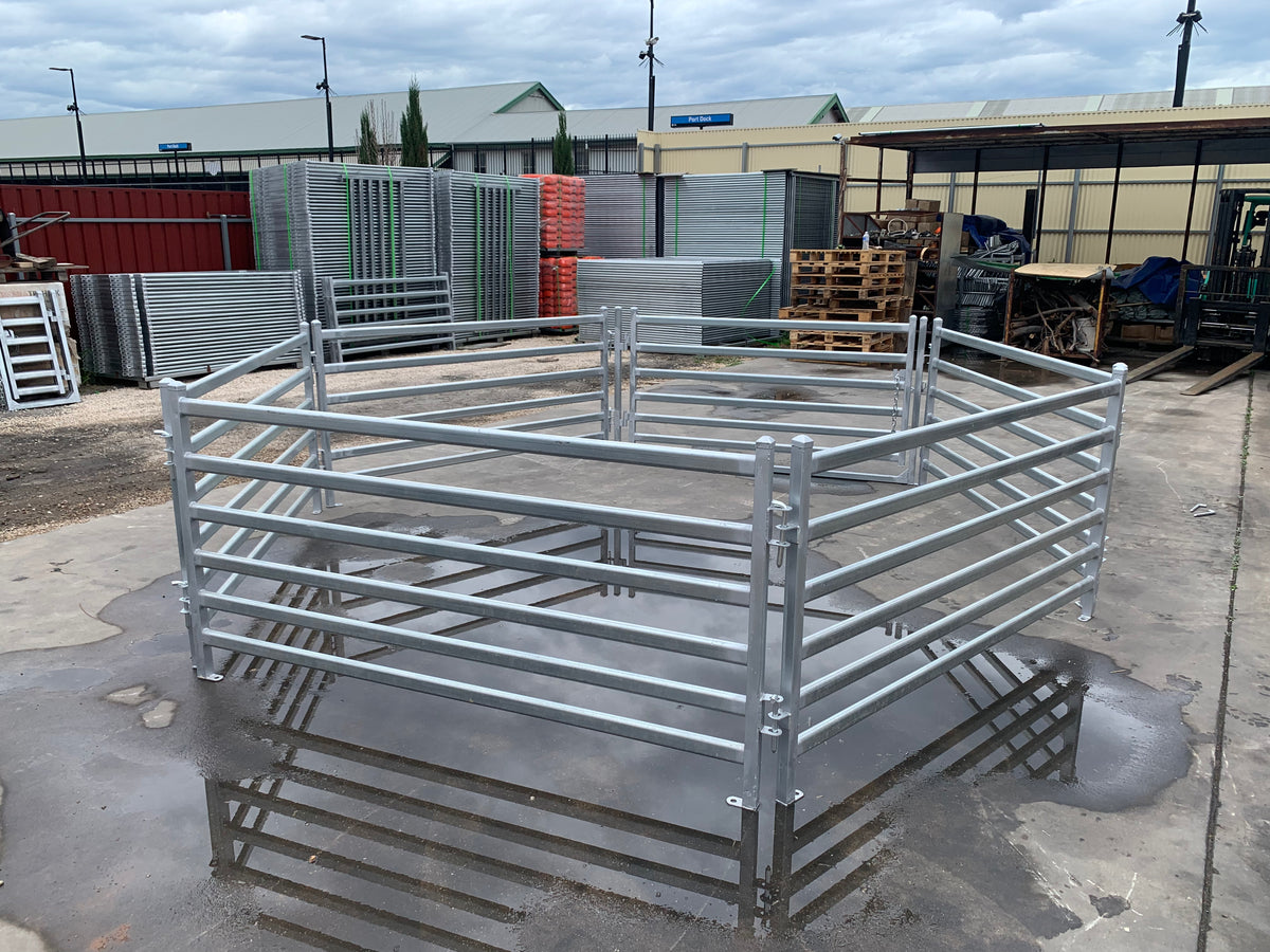 Round Sheep Yard – 5 Panels & 1 Gate | Galvanised Sheep Yard & Sheep Panels Adelaide