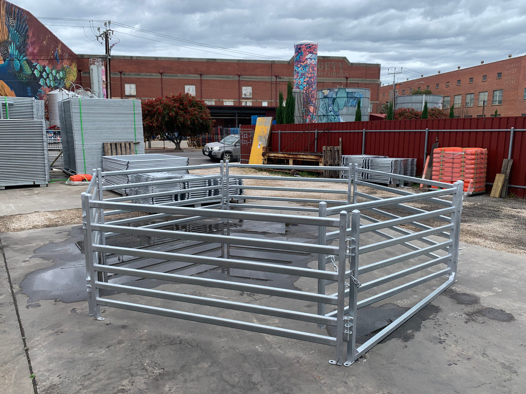 Round Sheep Yard – 5 Panels & 1 Gate | Galvanised Sheep Yard & Sheep Panels Adelaide
