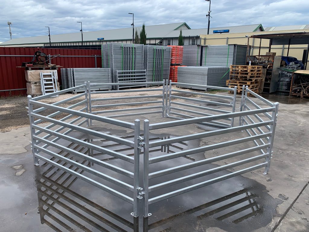 Round Sheep Yard – 5 Panels & 1 Gate | Galvanised Sheep Yard & Sheep Panels Adelaide