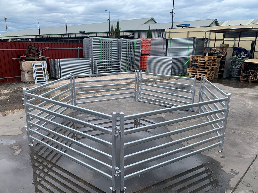 Round Sheep Yard – 5 Panels & 1 Gate | Galvanised Sheep Yard & Sheep Panels Adelaide