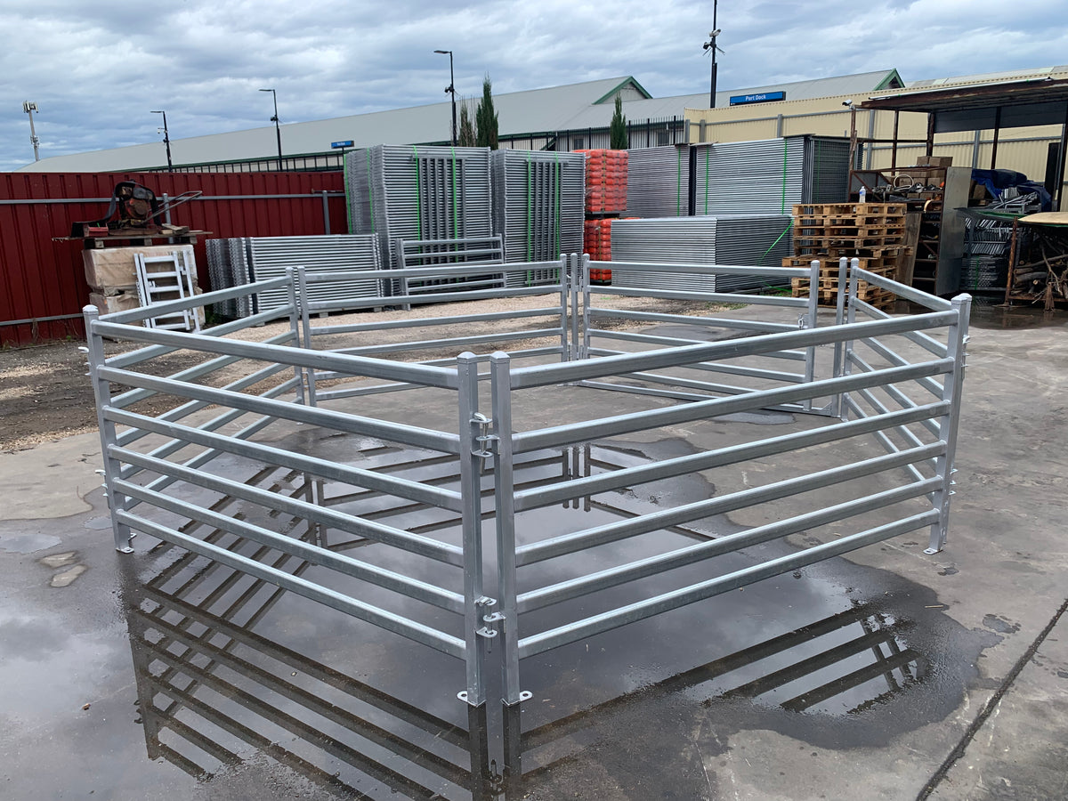 Round Sheep Yard – 5 Panels & 1 Gate | Galvanised Sheep Yard & Sheep Panels Adelaide