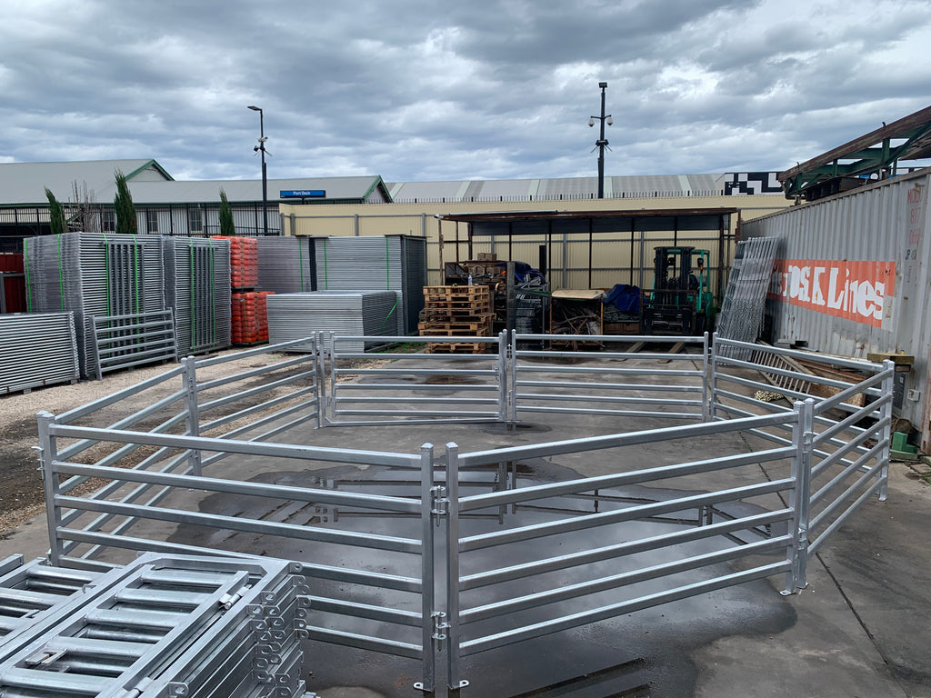 Round Sheep Yard – 7 Panels & 1 Gate | Galvanised Sheep Yard & Sheep Panels Adelaide