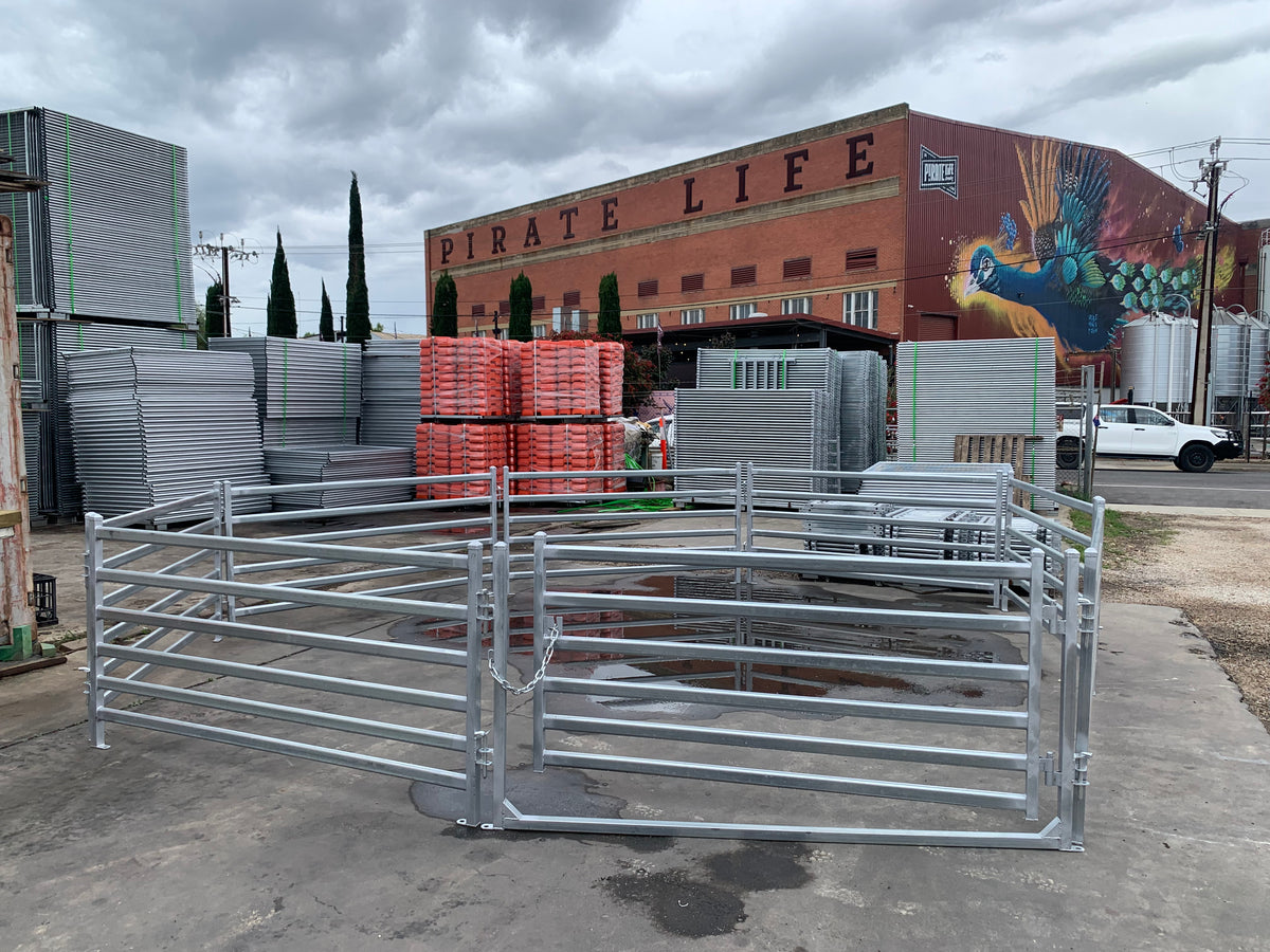 Round Sheep Yard – 7 Panels & 1 Gate | Galvanised Sheep Yard & Sheep Panels Adelaide