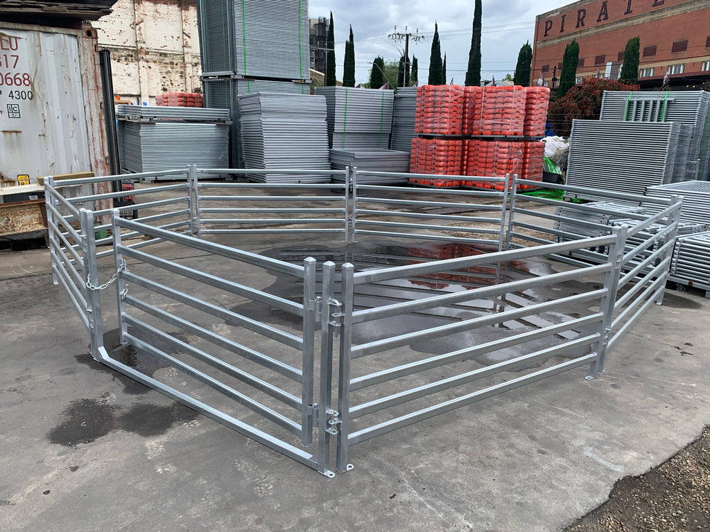 Round Sheep Yard – 7 Panels & 1 Gate | Galvanised Sheep Yard & Sheep Panels Adelaide